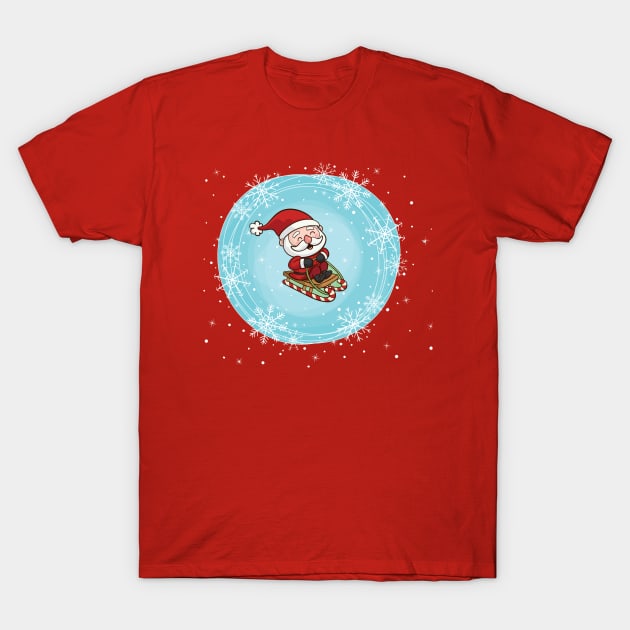 Santa Sliding T-Shirt by Woreth